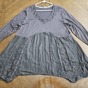 Kate and Mallory Gray Top